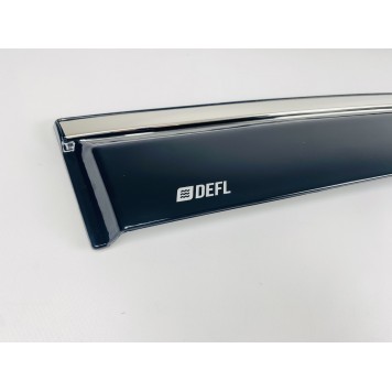 Дефлектори вікон Nissan Juke 2010-2018 з нерж. хром полоскою-4